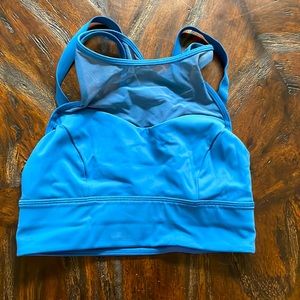 High neck strappy mesh bra